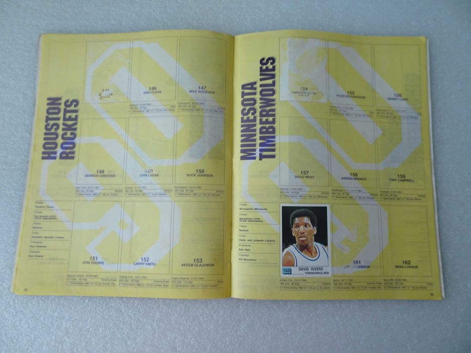 Caderneta de cromos Panini Basket NBA 90 Panini (tem 54 cromos)