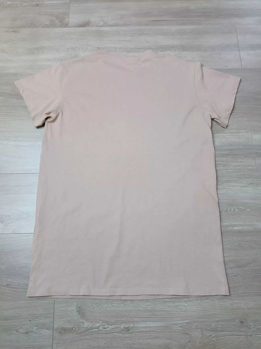 Koszulka t-shirt krótki rękaw beżowa bawełna NYC 'Miss Selfridge' 46