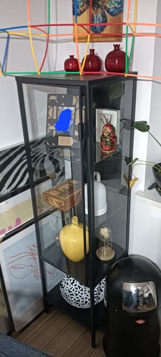 2 Witryny czarne metalowe ikea Milsbo i Rudsta