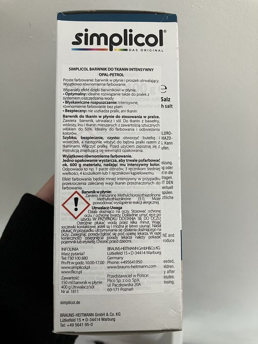 Farba do odzieży Simplicol niebieski opal