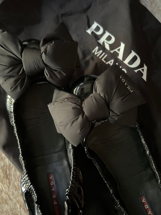 Baleriny skórzane Prada