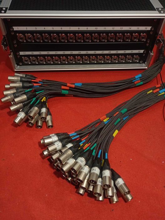 Cabos áudio Link LK Harting Splitter 32, 48, 64 canais, Sub box 12, 16 canais, Socapex