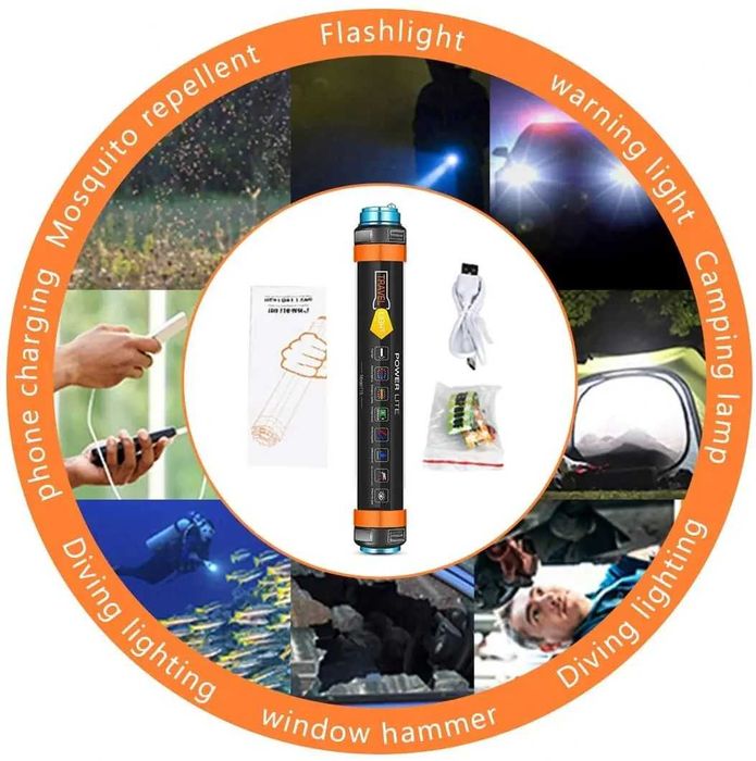 ZK30, акумуляторний Power bank, ліхтар, 7800 mAh