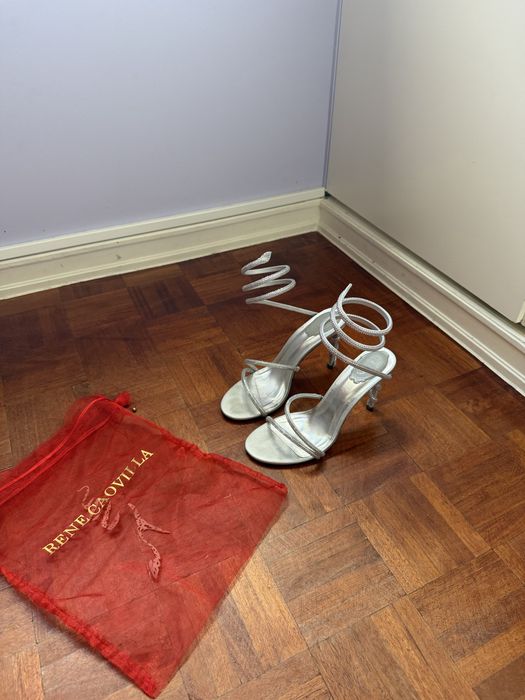 Rene caovilla prateados lindos