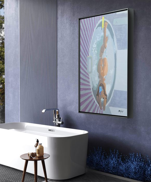 Akt w wannie – akryl na płótnie, 60×80 cm