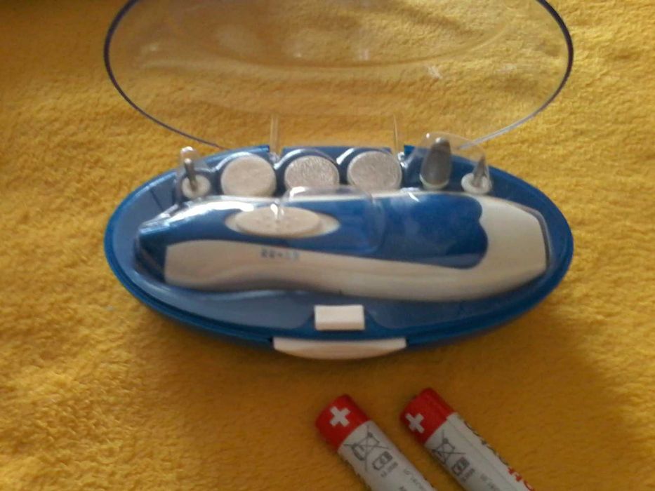 urządzenie do manicure paznokci szlifierka zestaw baterie gratis