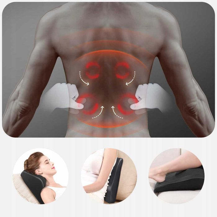 [NOWA] Elektryczna poduszka masująca PRO+ – relaks + Do AUTA