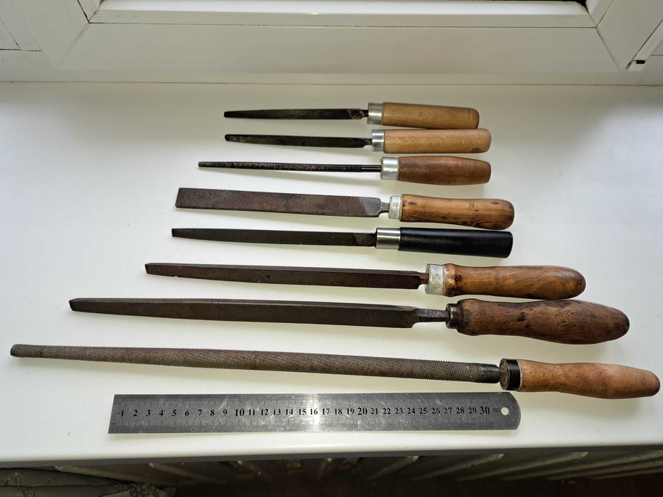 Разные советские напильники с ручками