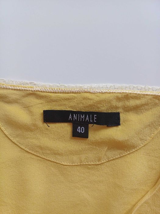 Jedwabna kremowa koszulka nocna / top rozm. M Animale