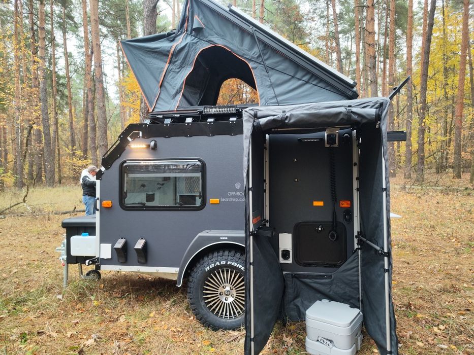 Причеп крапля, краплевидний  кемпер, причеп дача, дім на колесах, трей