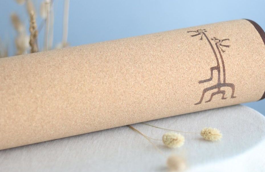 Tapete de yoga de cortiça e Eva