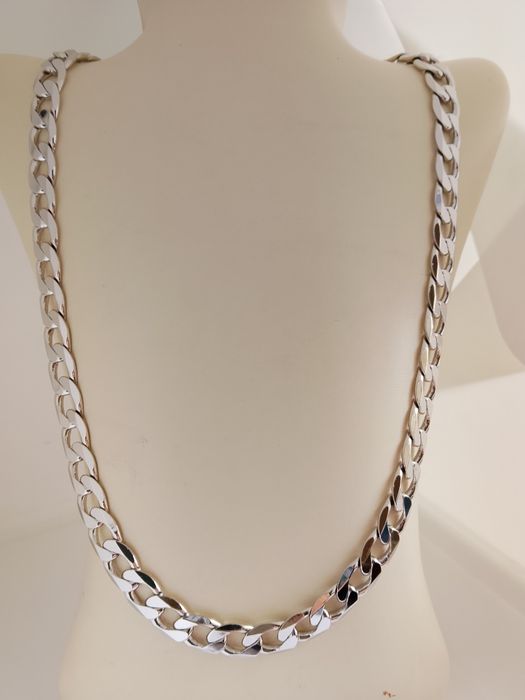 Srebrny Łańcuszek Pancerka 55cm 10,5mm Silver Plated 925