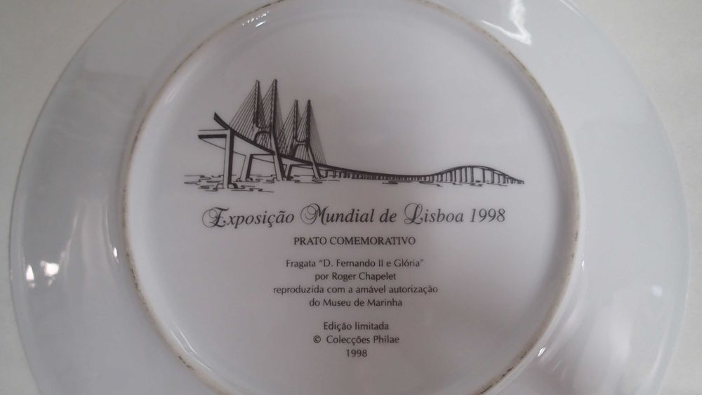 Prato em Porcelana comemorativo da Expo 98