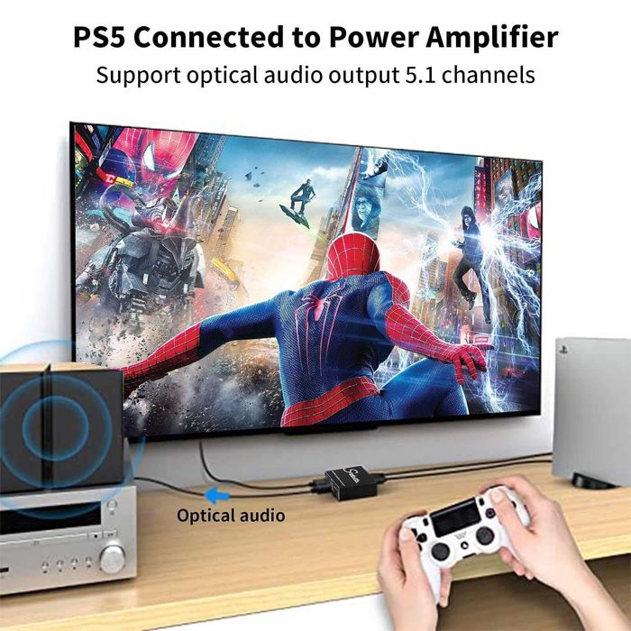 Snxiwth Ekstraktor audio HDMI, 4K 30Hz. Rozdzielacz audio HDMI 3,5 mm