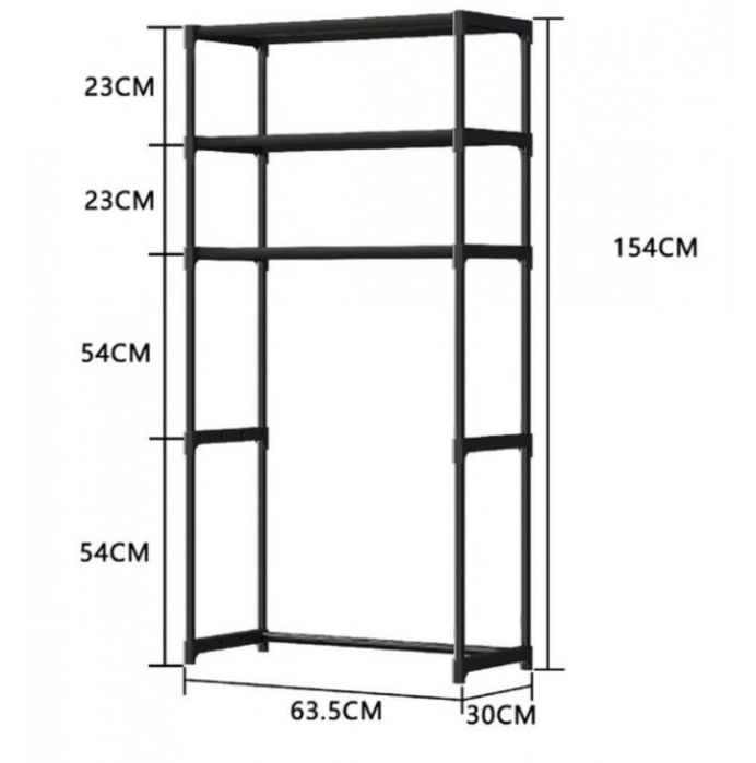 Полиця стелаж над пральною машиною з трьома полицями