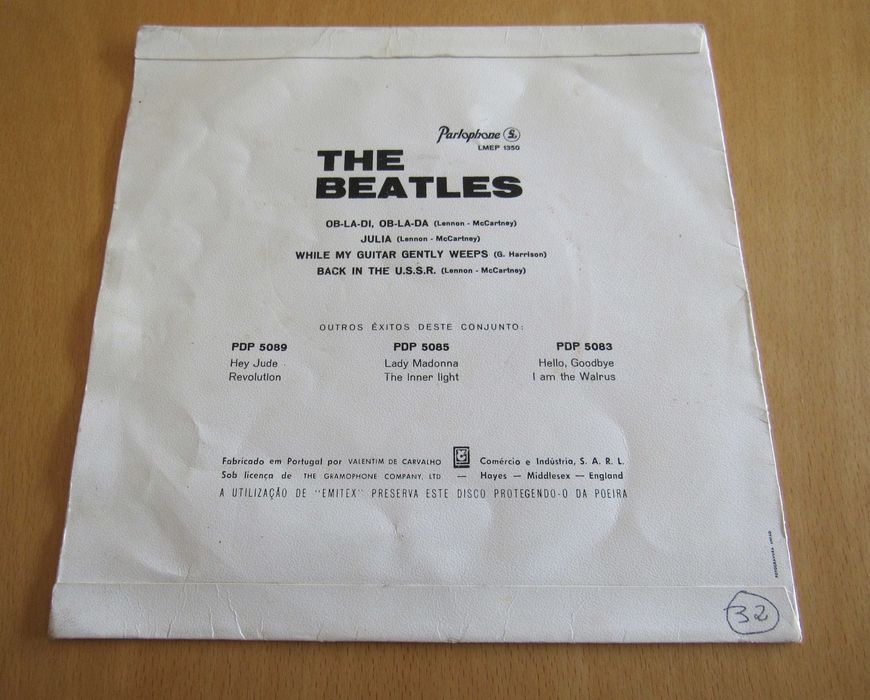 The Beatles, EP, Edição de Portugal