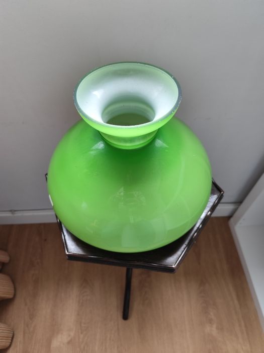 Abajur / candeeiro teto de louça verde