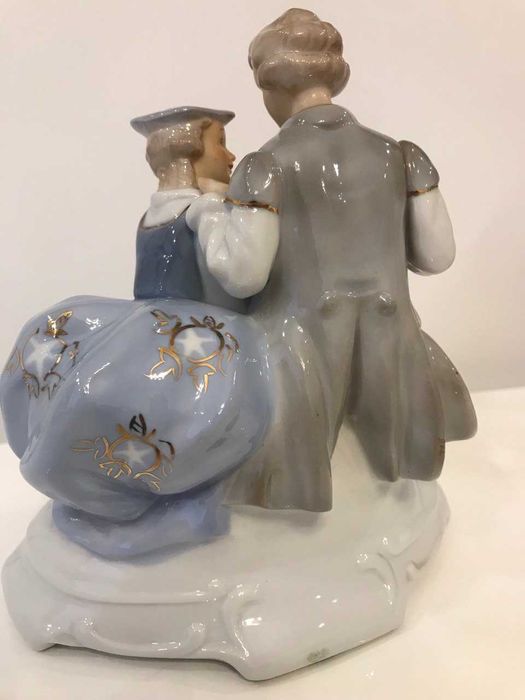 Коллекционный немецкий фарфор — Влюблённые с овечкой, 1930–40-е гг.,