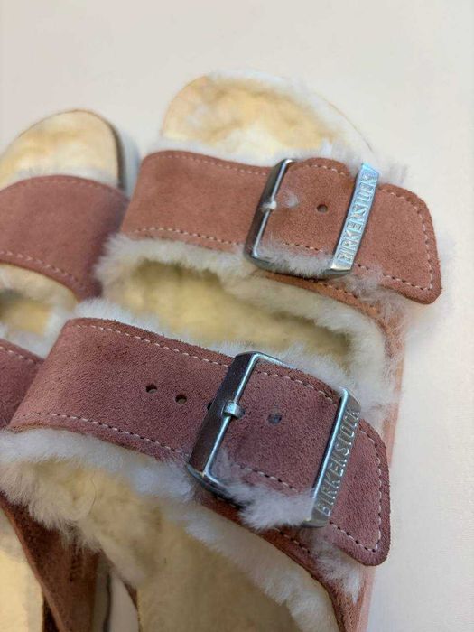 Нові шльопанці Birkenstock Arizona Shearling колір Pink Clay 37 розмір