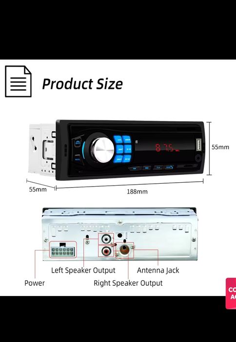 Radio 1 din universal novo