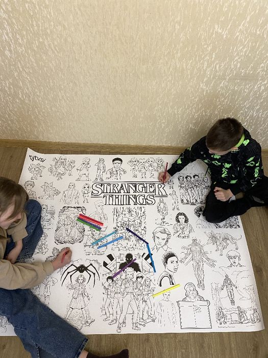 Велика розмальовка разукрашка 120*150 см