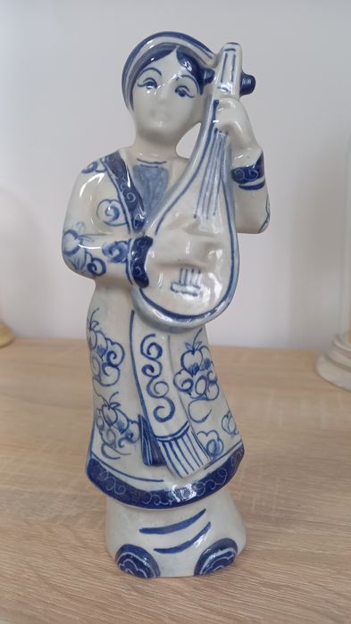 Figurki chińskie porcelanowe mędrcy grajek vintage Zestaw 4 figurek