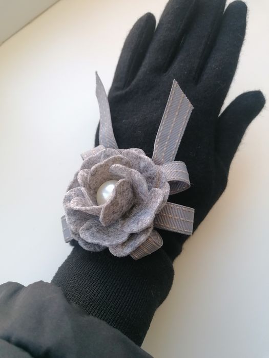 Перчатки шерстяные, натуральная  ткань