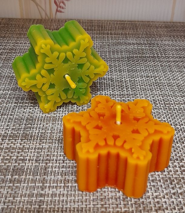 Свечки/Свічки з бджолиного воску Мандаринки