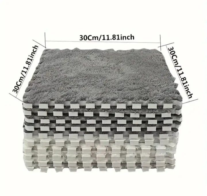 Коврик-пазл. Килимок. Плюшевий та теплий.