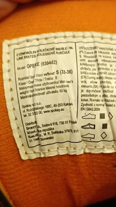 Rolki dziecięce S regulowane 33-36
