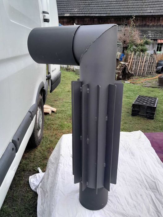 Rura 100 cm  50 cm kolanko - radiator