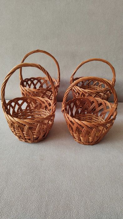 koszyki koszyczki wiklinowe 4 szt.