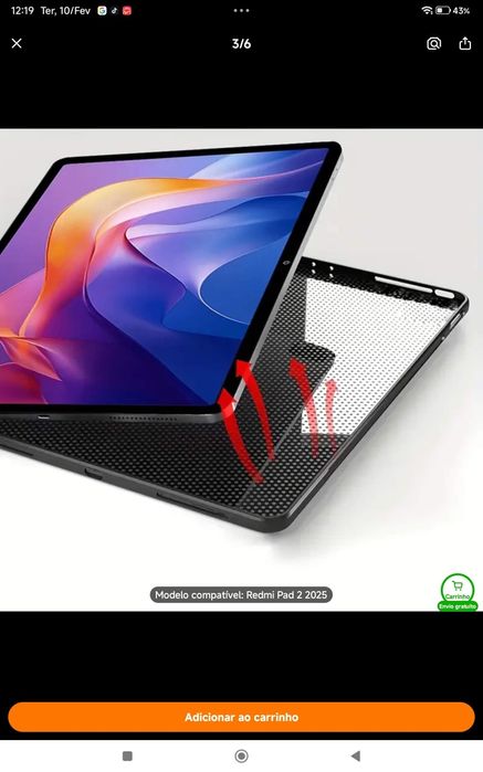 Capa tablet + Película Redmi Pad 2 de 2025