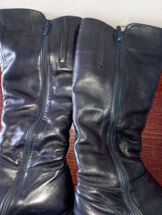 Сапожки шкіряні на овчині