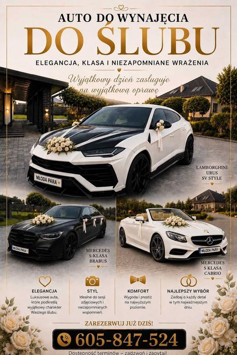 auto do wynajecia do ślubu
