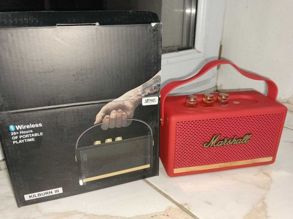 Marshall Kilburn Портативная Bluetooth колонка НОВАЯ (красная)