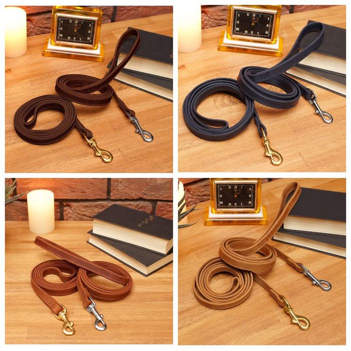 Ошейник и Поводок Золотой Серебряный Кожаный Гравировка Для Собак Кота