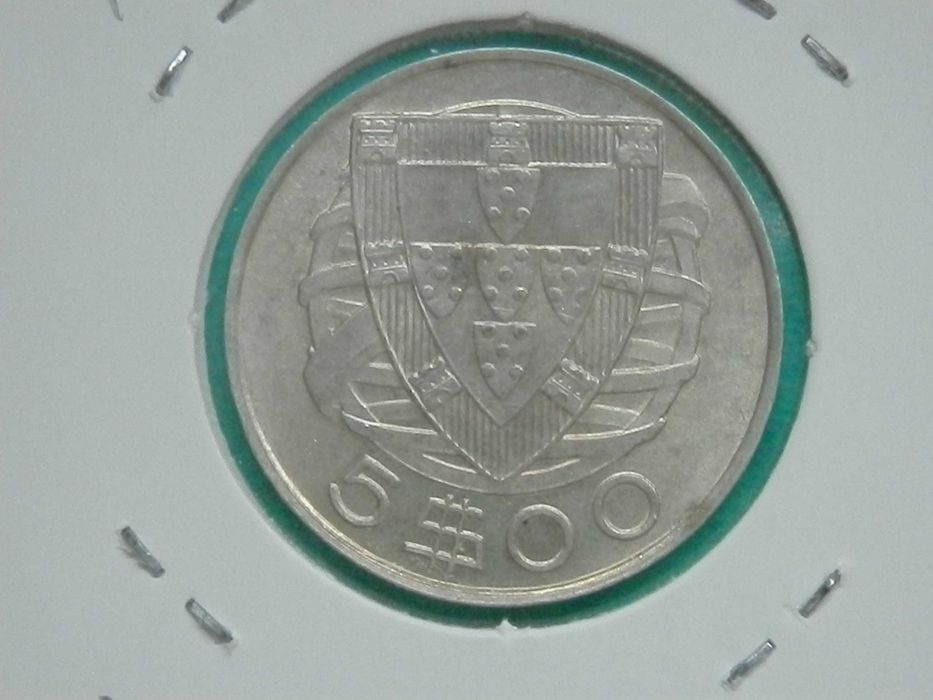 604 - República: 5$00 escudos 1948 prata, por 8,00