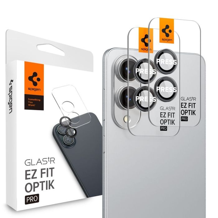 OSŁONA APARATU SPIGEN OPTIK PRO GLAS.TR "EZ FIT" CAMERA PROTECTOR 2-PACK GALAXY S25 EDGE BLACK