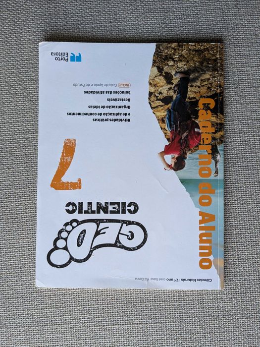 Manuais e cadernos 7º ano: Matemática, CN, FQ