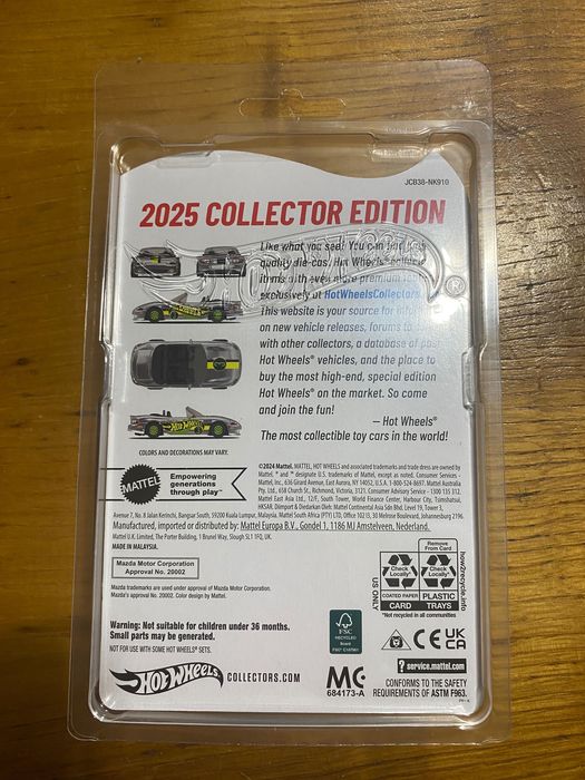 Hotwheels 2004 Mazda MazdaSpeed Miata Zamac Edition 2025