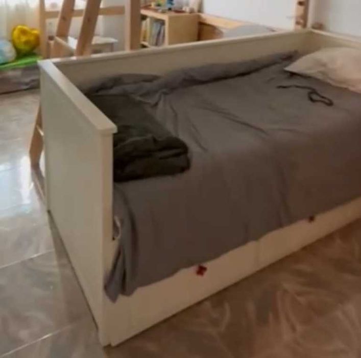 Cama indiv/dupla c/3 gav -HEMNES , branco, 80x200 cm