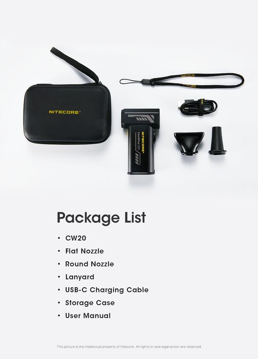 Nitecore CW20 42м/с Воздуходувка 100Вт / Вентилятор / Компрессор: 2 571 ...