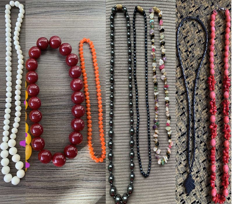 Бусы намисто гематит коралл