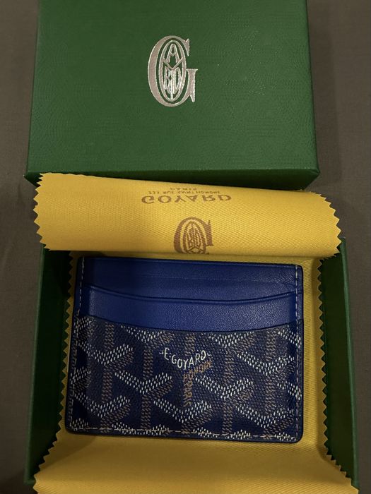 Carteira porta cartoes goyard azul