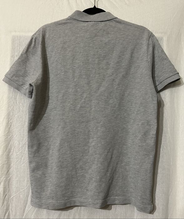 Поло Lacoste slim fit світло-сірий