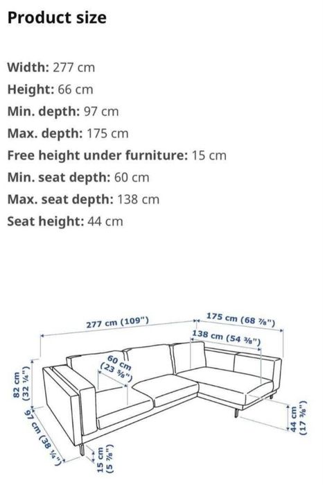Sofá NOCKEBY + 2 capas