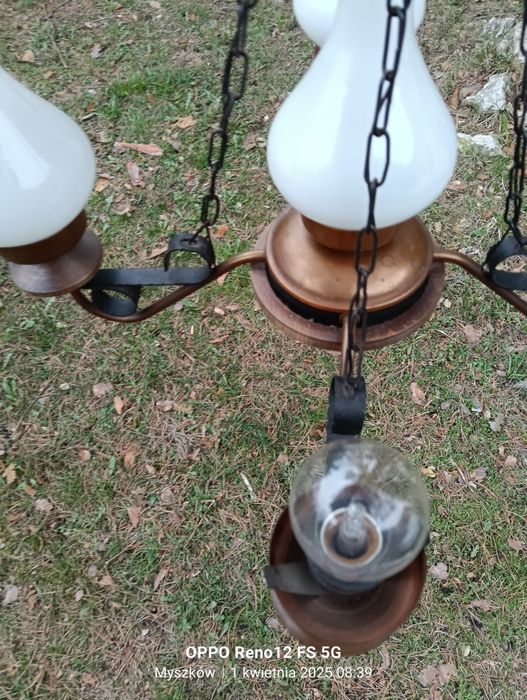 Lampy wiszące mosiądz antyczny