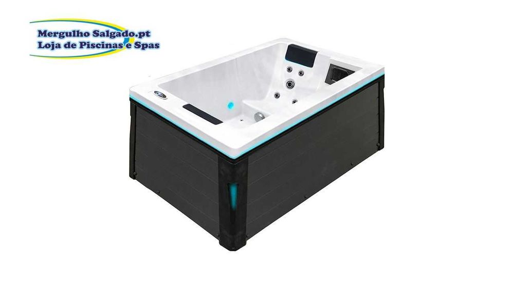Spa 2 lugares linhas direitas 210 x 110 x 79 - 6.150€ - Mergulho Salgado Piscinas e Spas