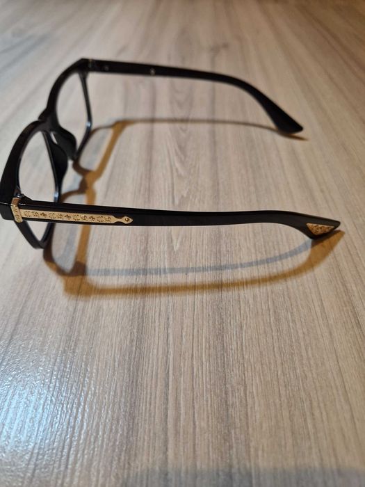 Czarne okulary chrome hearts zerówki